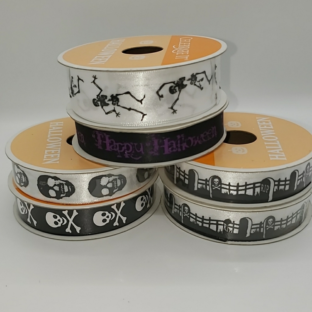 Halloween Ribbon Lot. 6 Spools.